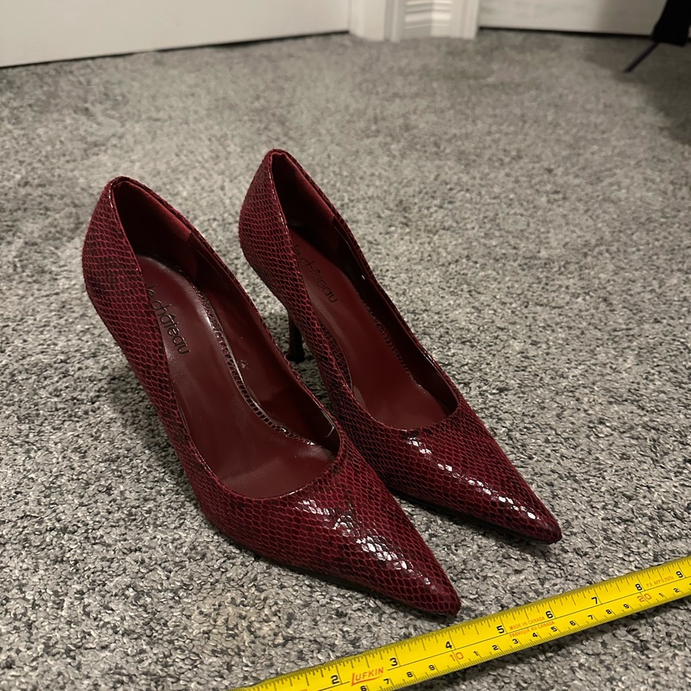 Aldo dark pink Stiletto Heels with Textured Finish